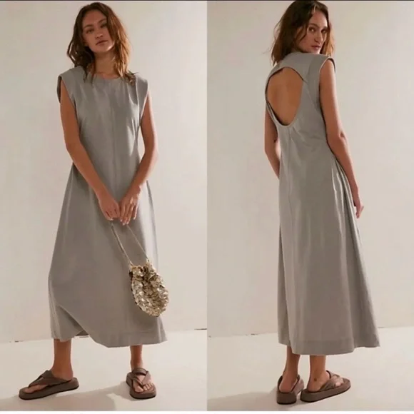 Free People Gray Maxi Dress - Picture 1 of 1